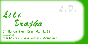 lili drajko business card
